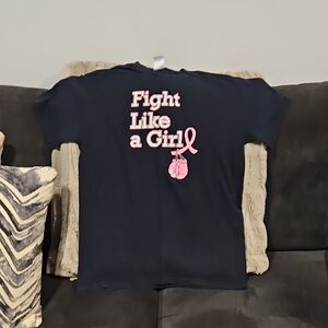 Gildan Black and Pink 'Fight Like a Girl' Tee